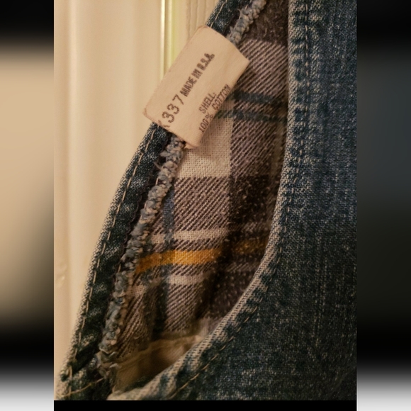Vintage Oshkosh B'gosh flannel lined Vestbak Denim overalls 1986 size 4 toddler - Picture 6 of 16